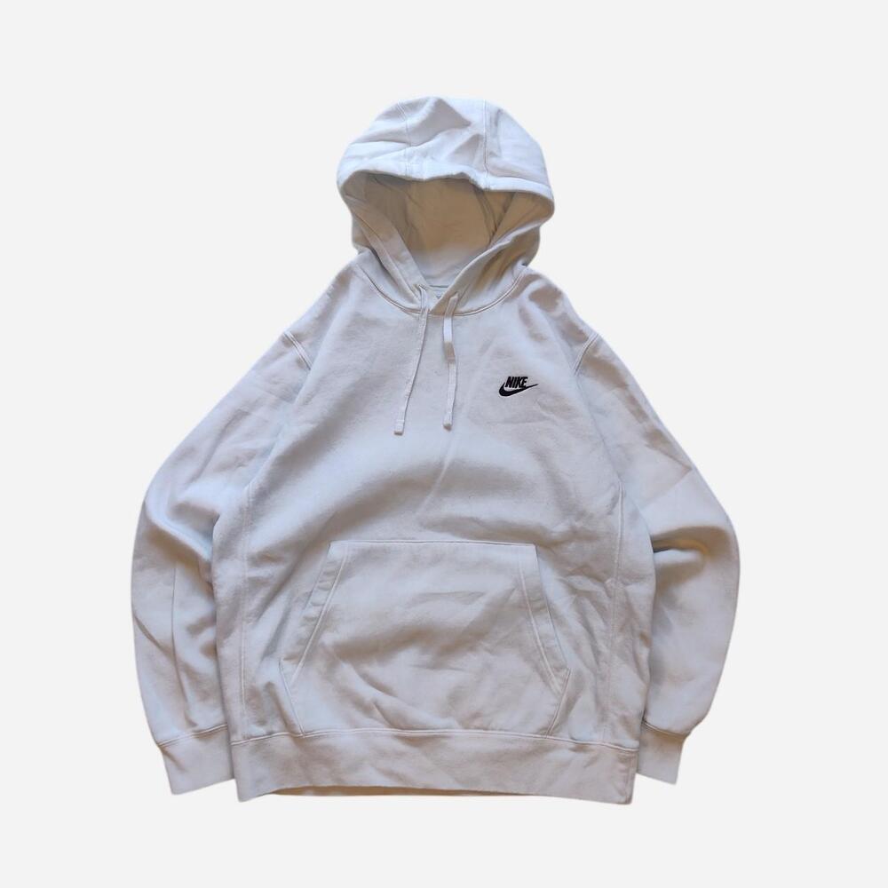 Nike white hoodie with embroidered swoosh